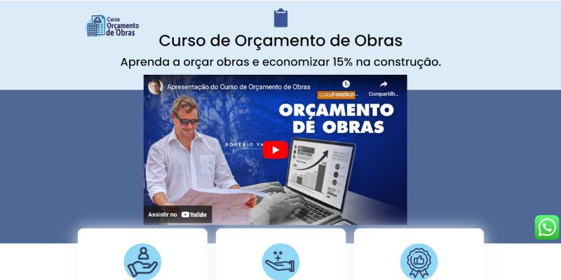 melhor curso de orçamento de obras online